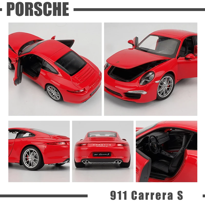 Модель автомобиля Welly 1:24 Porsche 911 CARRERA S из сплава литой и игрушечный автомобиль