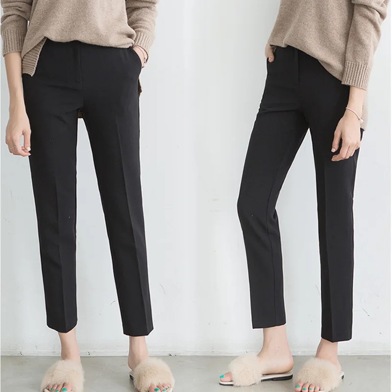 

2021 Spring Autumn Maternity Pants Casual Loose Solid Suit Pants for Pregnant Women Maternity Clothes Pregnancy Cotton Trousers