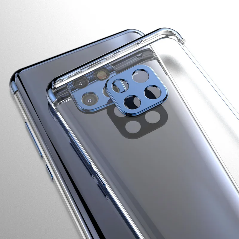 Mate30 Elecplating Case for Huawei Mate 30 20 Lite Pro 20X Plating Soft TPU Clear Anti-shock Cover Shell |