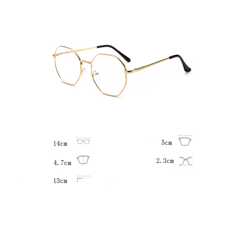 

Vintage Anti Blue light Glasses Frame Round Lens Myopia Optical Mirror Simple Metal Women Men Transparent Eyewear Frames
