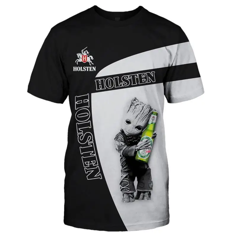 

JOHNNIE WALKER New 3D Printed T-shirt Locomotive Off-Road Short-sleeved Harajuku High-Quality Sportswear Peripheral Brand Men T