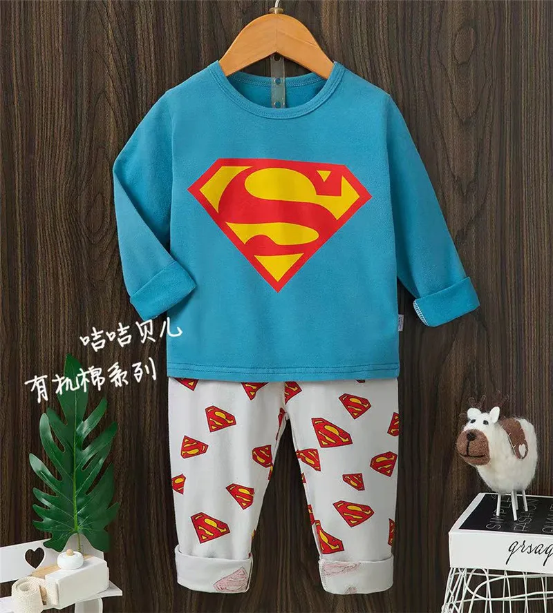 Children Cotton Pajamas Set Baby Boy Cartoon Mickey Fall Clothes Kids Cute Minnie Sleepwear Toddler Girls Long Sleeves Outfits