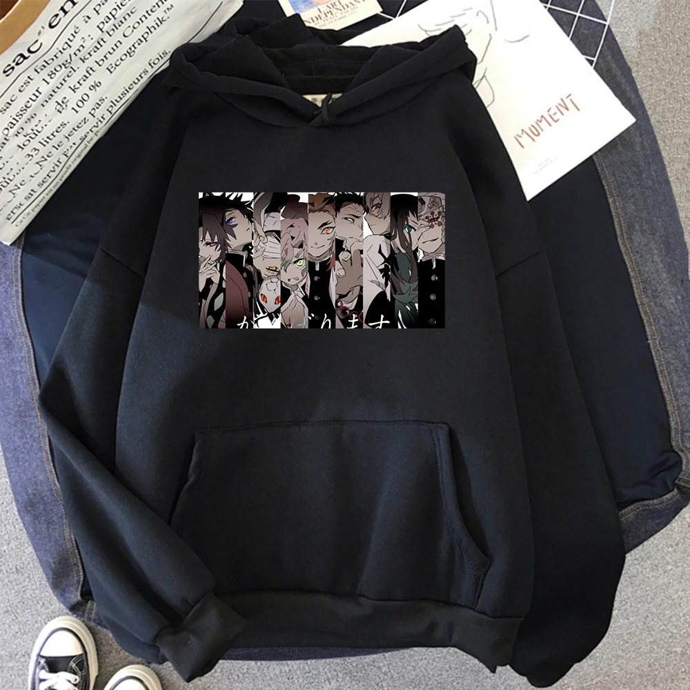 

Толстовка Hoodiedemon Slayer крутой пазл Мужской пуловер хип-хоп корейские мужские толстовки в японском стиле аниме Теплая уличная одежда