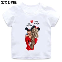 boysgirls mothers day present t shirt kids super mom with daughterson print clothes children funny cute baby t shirt