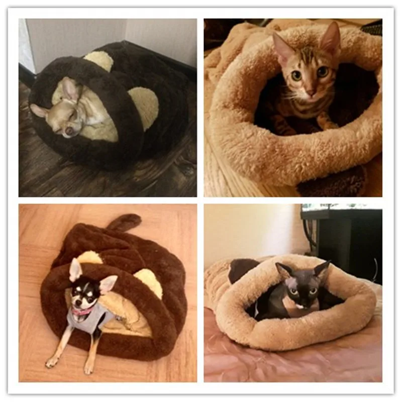

Cat Bed Four Colors Sleeping Bag Warm Comfortable Puppy Winter Nest Cushion Mat Shape Cute Suitable For Small Medium Pet Dog