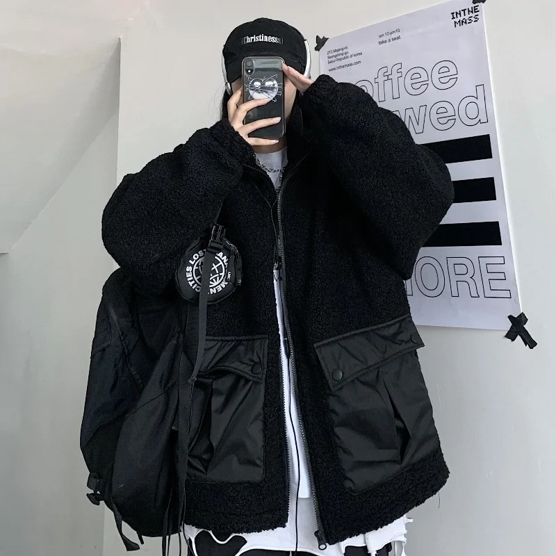 2021 New Autumn And Winter Ins Lamb Wool Work Parkas Jacket Top Loose Thickened Cotton Jacket Coat Women's Fashion