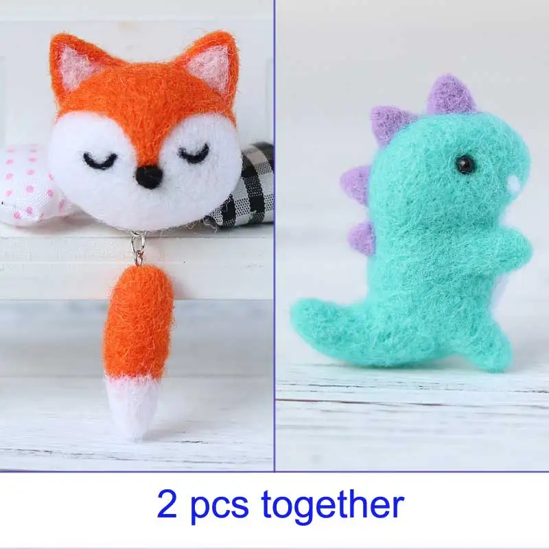 2020 не работа ручная шерсть войлок с изображением лисички Олень Кролик Собака