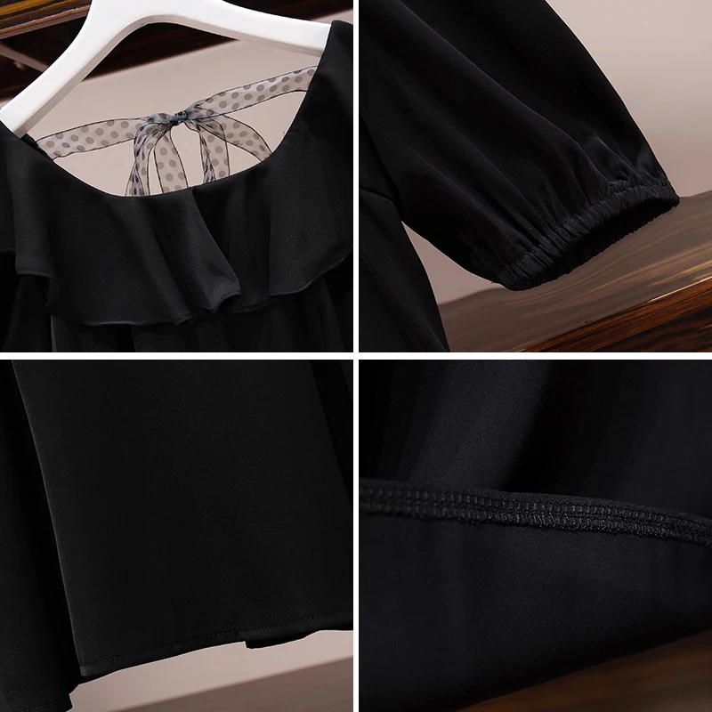 Женское винтажное вечернее платье повседневное элегантное черное в стиле 90-х