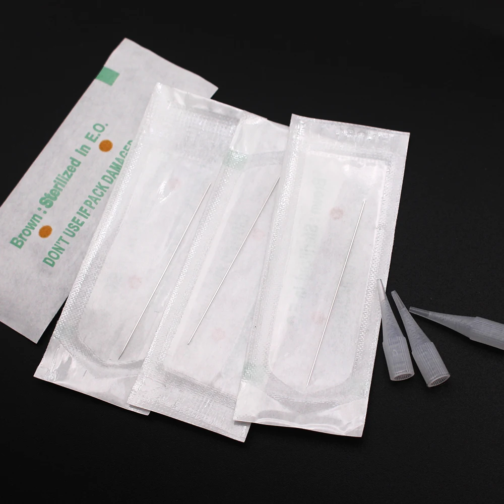 Иглы 1R 0 35*50 мм 100 шт. маленькие иглы Frech/Sunshine для перманентного макияжа татуажа