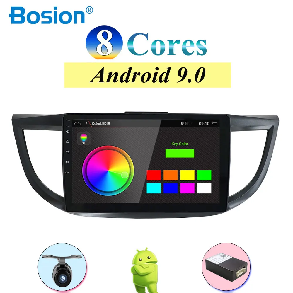 10," Android 9,0 автомобильный мультимедийный плеер gps для HONDA CRV 2012 2013- аудио Радио стерео Навигатор bluetooth 4G ram