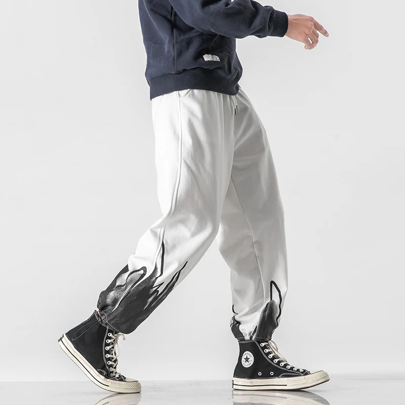 

KB 2021 Hip hop Pants Men Loose Joggers Pants Streetwear Harem Pants Clothes Trousers Harajuku Multi-color Stitching Printing