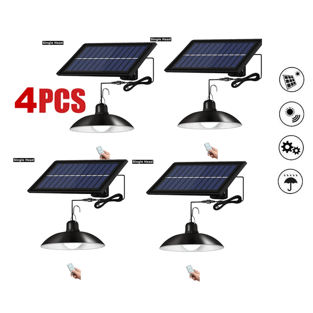 

Retro Lampshade Solar Pendant Chandelier solar Wall Light Street Outdoor Waterproof Pathway Garden Fence Lamp With 3Modes 3/6M c