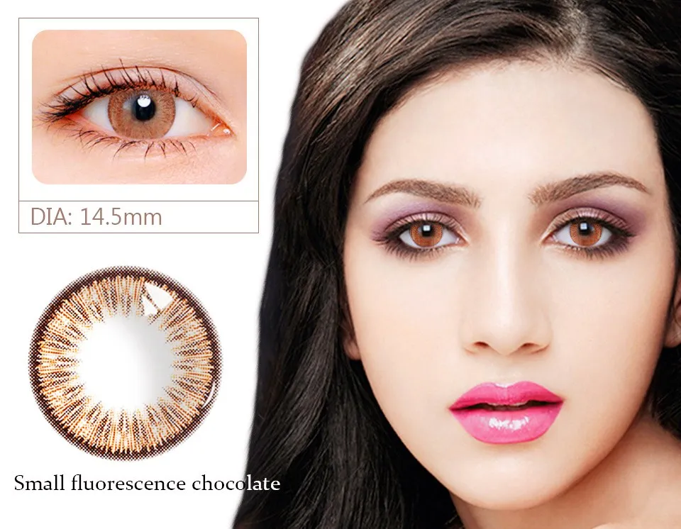 Красивые цветные контактные линзы для зрачков Женская дорожка 14 5 мм Милые