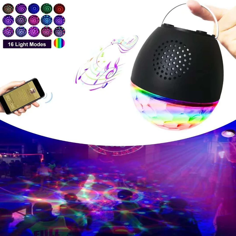 

16 Color Led Bluetooth Music Ktv Colorful Rotating Flash Dj Crystal Starlight with Built-In Music Player