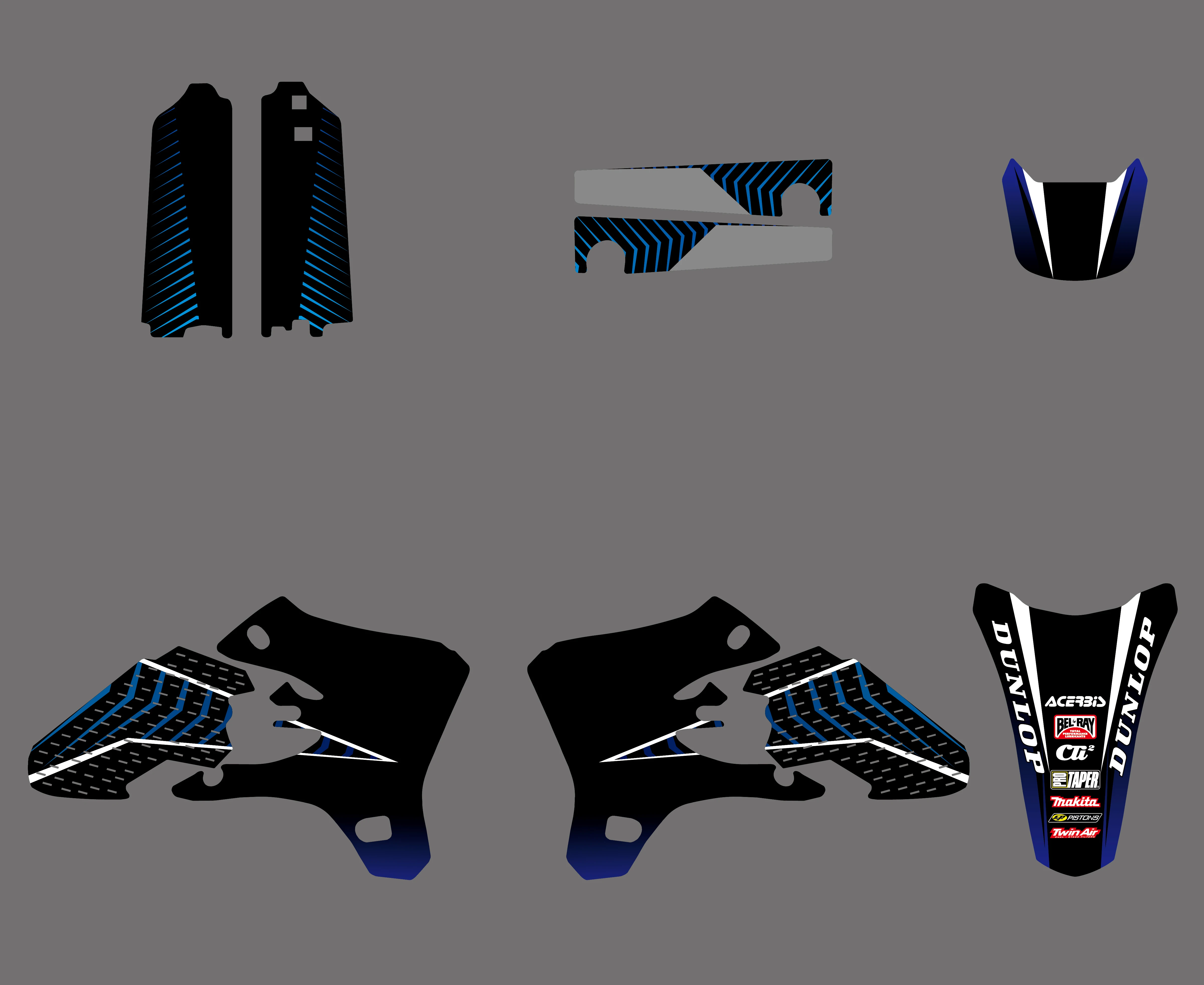 Новая команда мотоциклов графический фон наклейка и комплект наклеек для Yamaha YZ250F