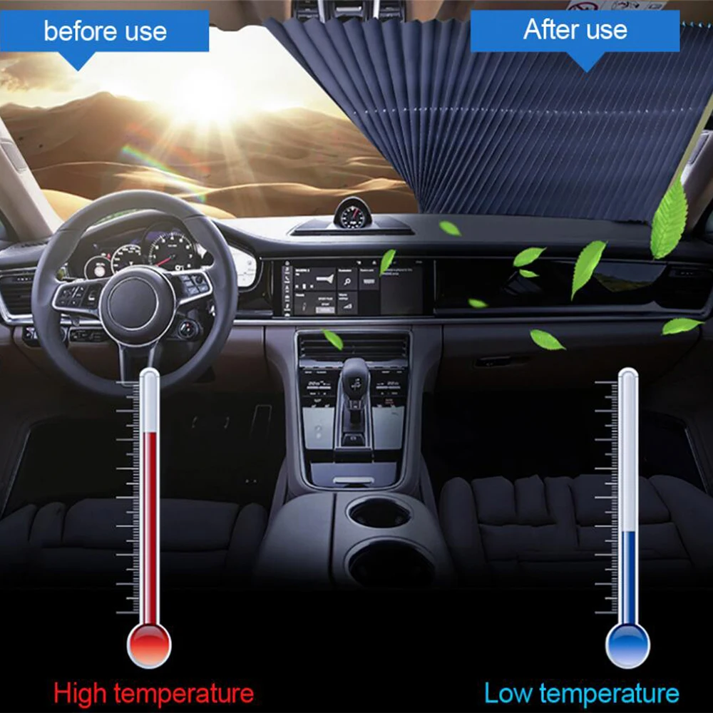 

Car Windshield Sunshade Cover Automatic Retractable Sunblind Sun Protection for Car Front Window Windshield Sun Shade