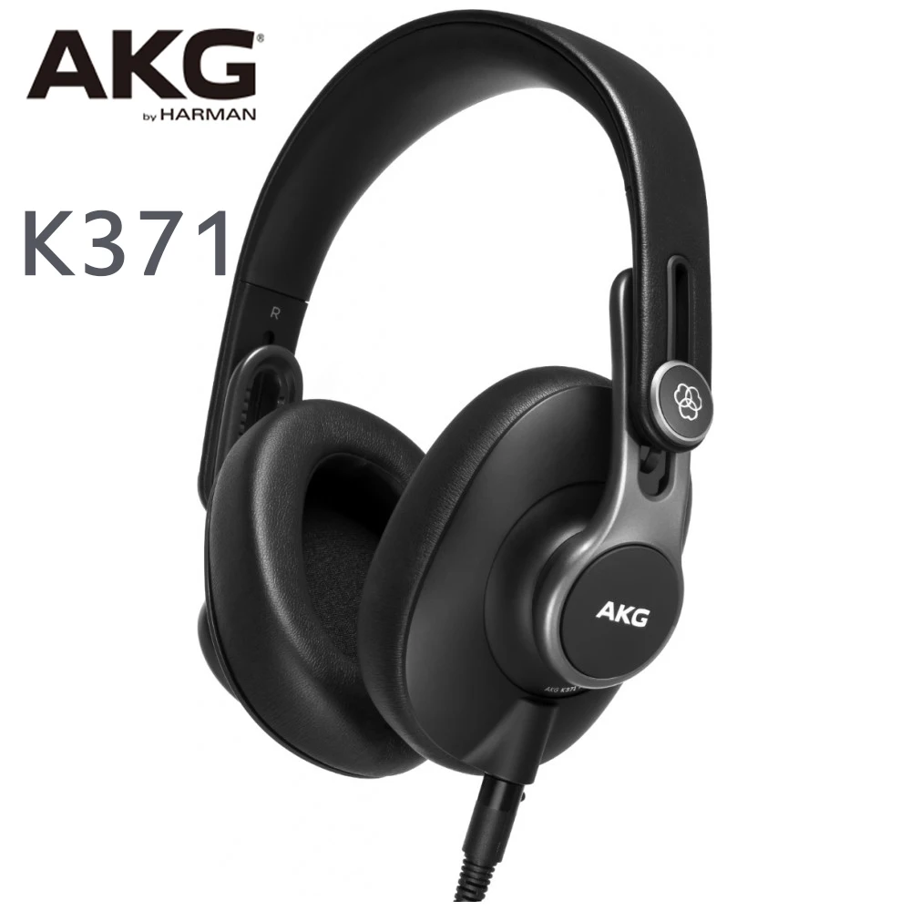 

95% New Earphones & Headphones AKG K371 Portable Audio Earphone Professional Wired Earphone Closed Monitoring Recording Earphone