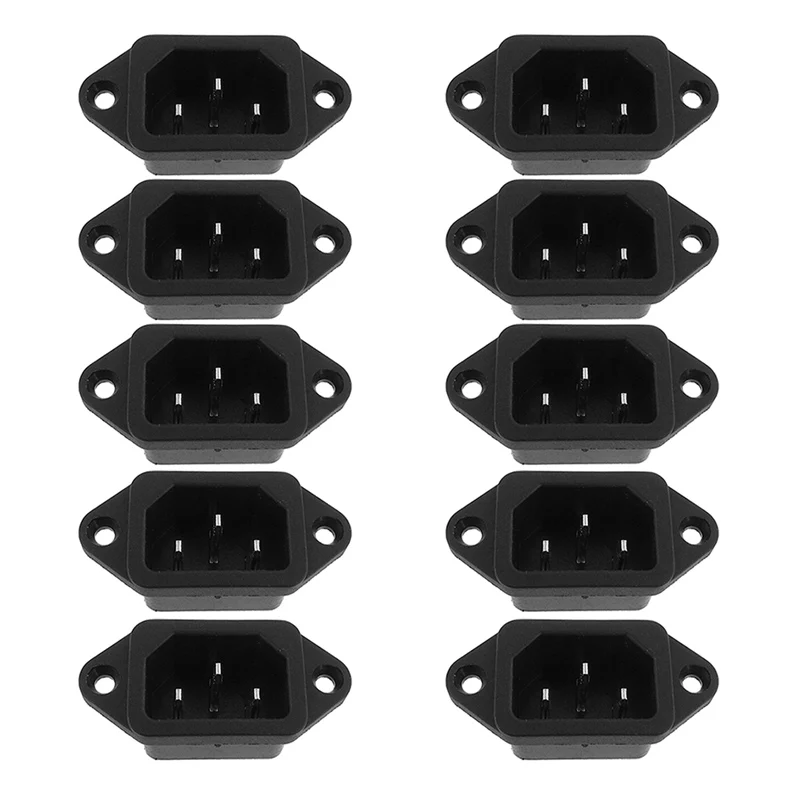 

Electrical Equipment & Supplies 10 Pcs Iec 320 C14 Male Plug 3 Pins Pcb Panel Power Inlet Socket Connector Hot