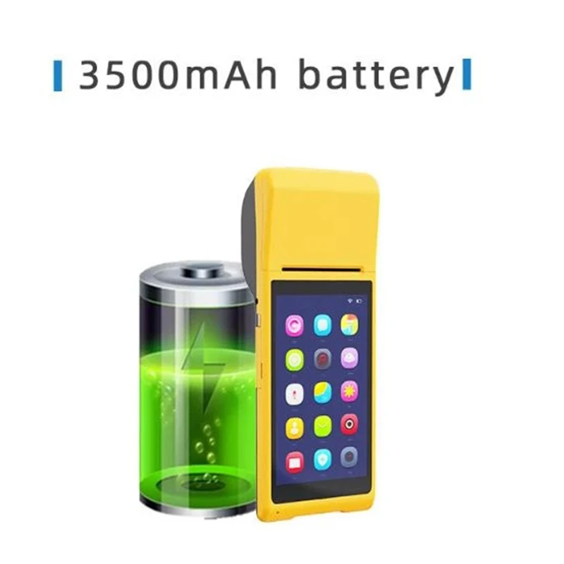 Портативный POS-терминал 3G 1 + 8 Гб Android термальный bluetooth-принтер 58 мм Wi-Fi штрих-код 1D 2D