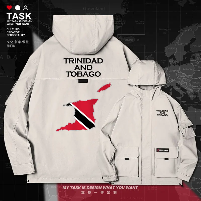 

Trinidad and Tobago TTO men jacket hooded map nation flag clothing men's chaquetas hombre new streetwear coat autumn clothes