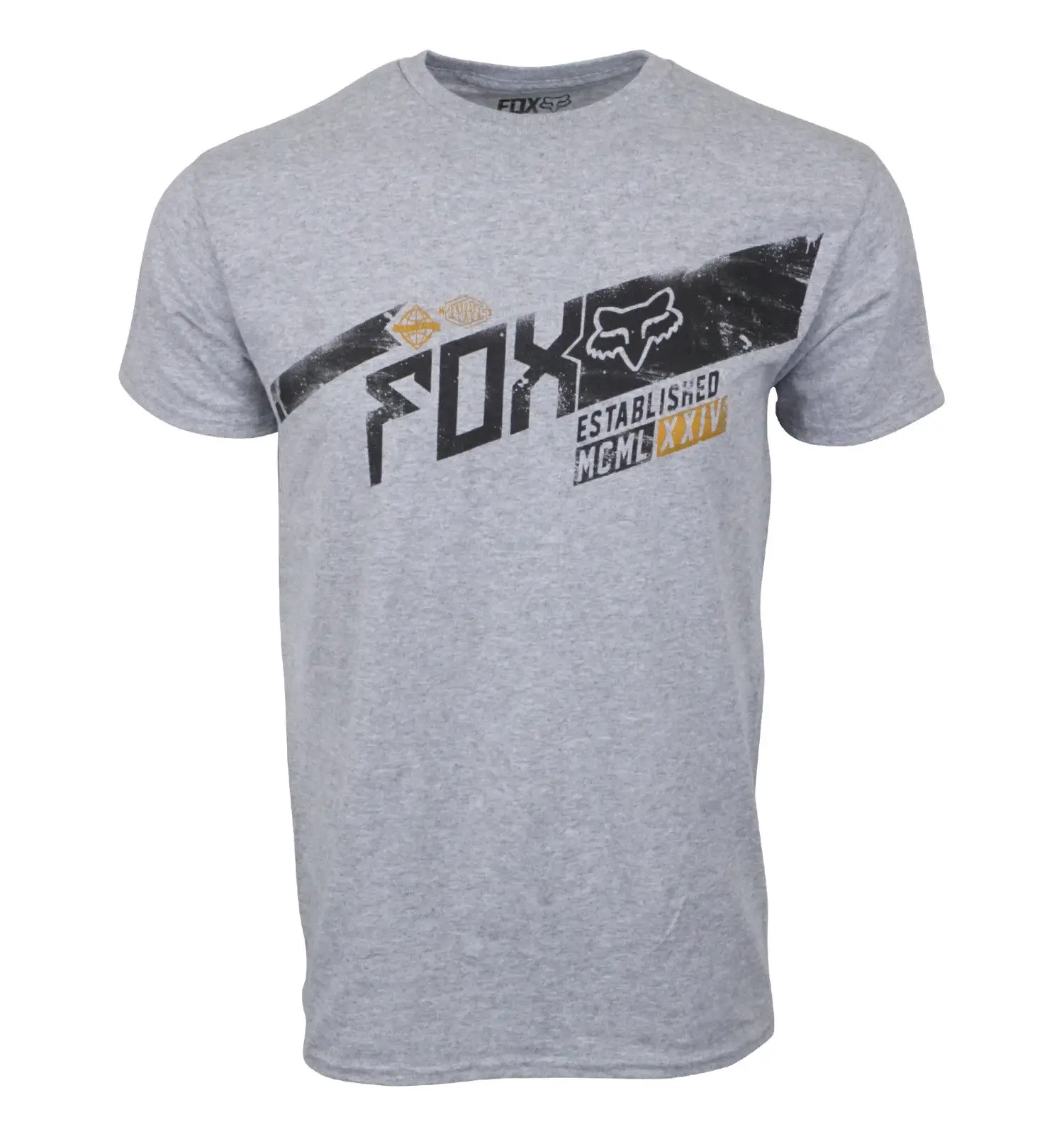 Бегущая лиса мужская серая Хизер футболка Повседневная принтованная хип хоп