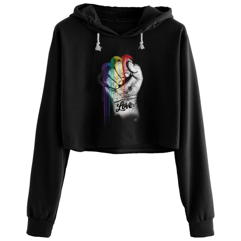 

Женский укороченный пуловер Love Wins Y2k Kawaii Goth Grunge