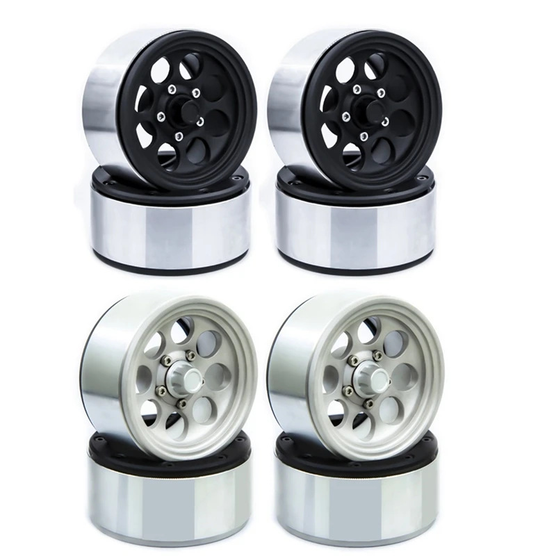 

4Pcs Metal 1.9 Beadlock Wheels Rims for 1/10 RC Crawler Car Axial SCX10 II 90046 AXI03007 Traxxas TRX4 RC4WD D90