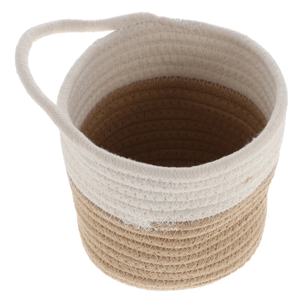 

1Pc Storage Basket Hand-woven Hanging Basket Gift Sundries Storage Holder