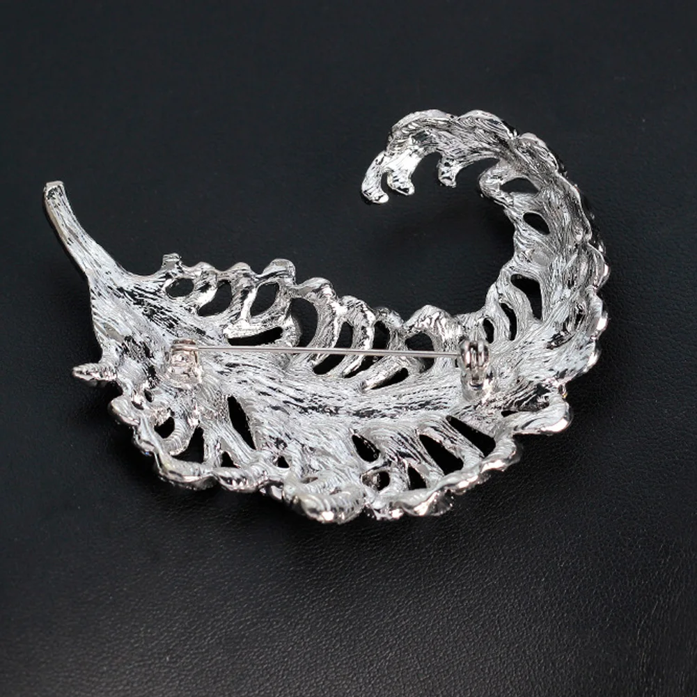 Женская булавка для воротника с перьями элегантные ювелирные изделия аксессуары