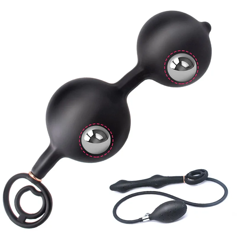 Huge Inflatable Anal Beads Male Prostate Massager Big Butt Plug Anus Expansion erotic Sex Toys For Men Woman Products | Красота и