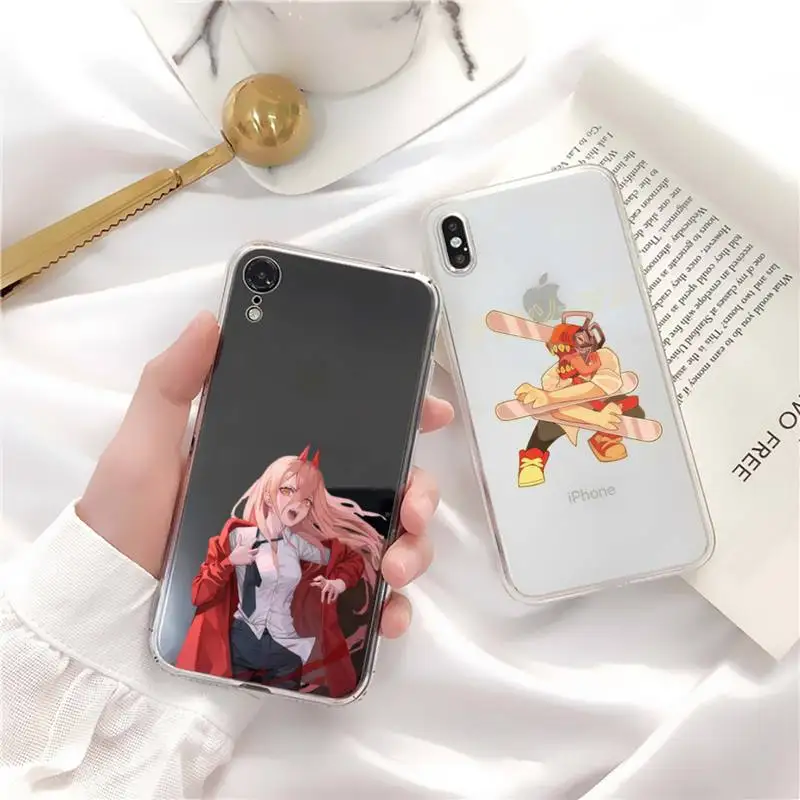 

FHNBLJ Chainsaw man Phone Case for iPhone 11 12 13 mini pro XS MAX 8 7 6 6S Plus X 5S SE 2020 XR case