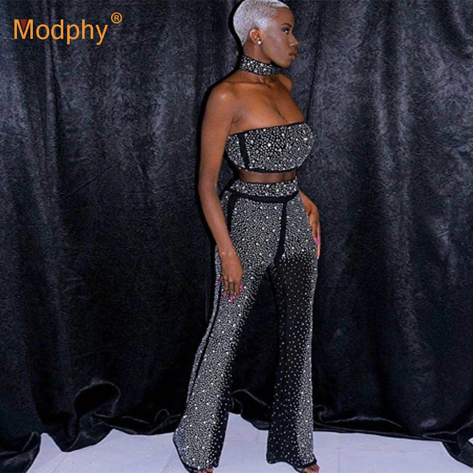 Лето 2018 новый бандажный комплект Modphy из двух предметов топ без рукавов и брюки