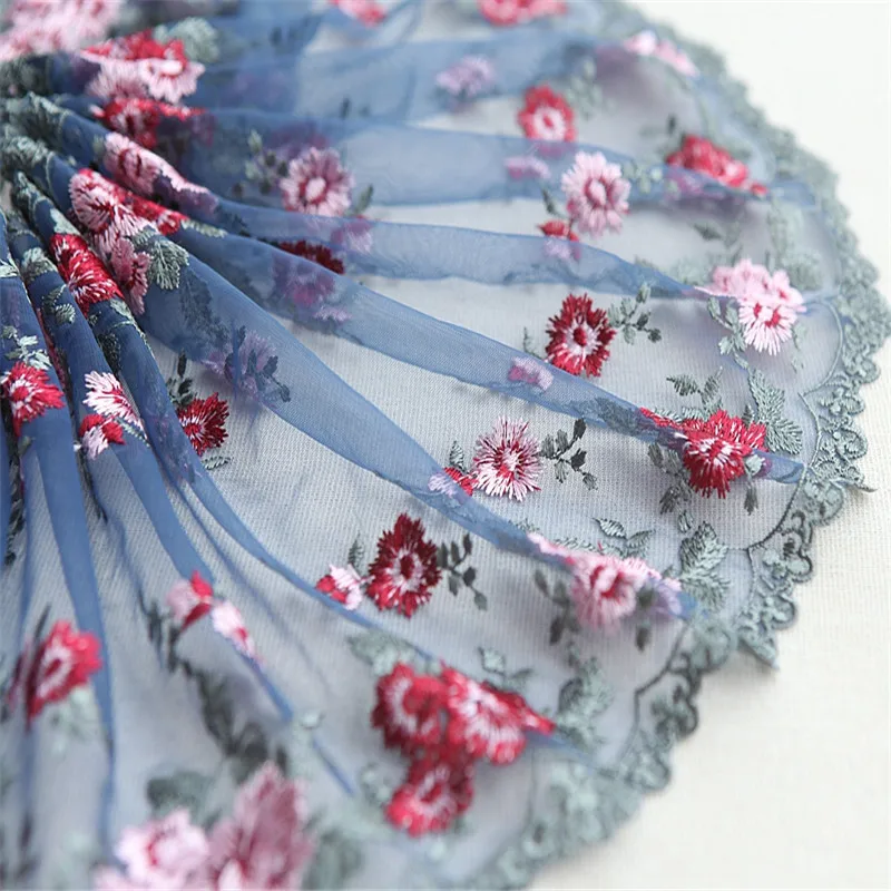 2 ярдов деликатной эластичной кружевной отделки высокого качества ткани DIY