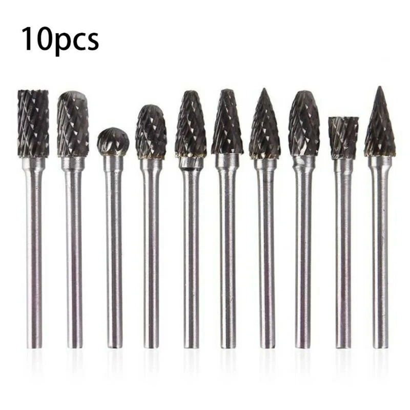 

Wear-resisting 10 Pcs High Hardness Carbide Rotary File Rotary Tools