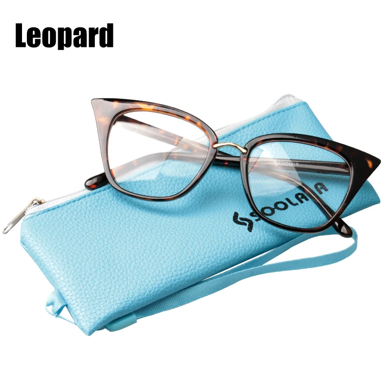 Leopard SOOLALA очки для чтения «кошачий глаз» Большие женские очки для чтения цветные очки для дальнозоркости для зрения 0,5 0,75 1,0 1,25 до 4,0 - Цвет оправы: Leopard