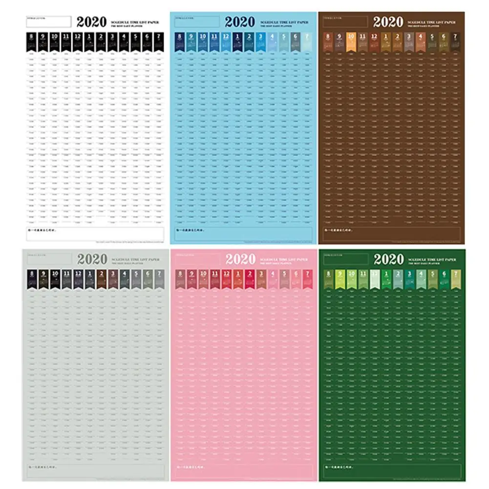 2019 планировщик 365 дневные календари план книга милый мультфильм бумажные идеи