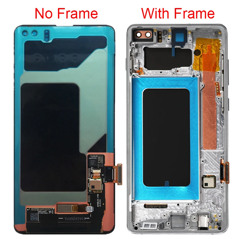 Оригинальный маленький точечный ЖК дисплей для Samsung Galaxy S10 Plus с рамкой SM G975F экран