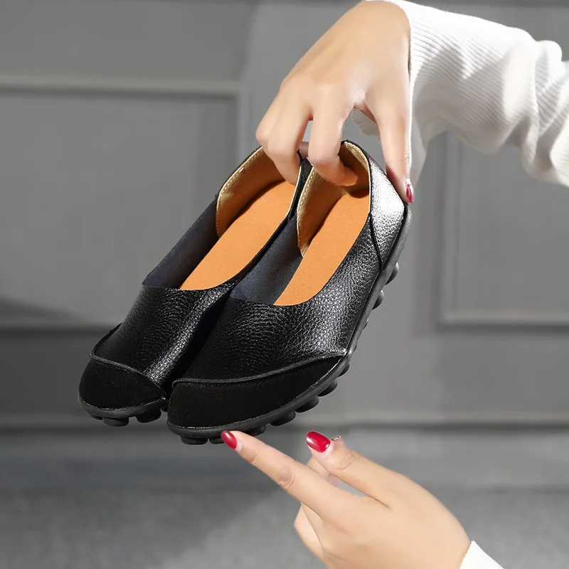 

Женские повседневные туфли из натуральной кожи, на плоской подошве