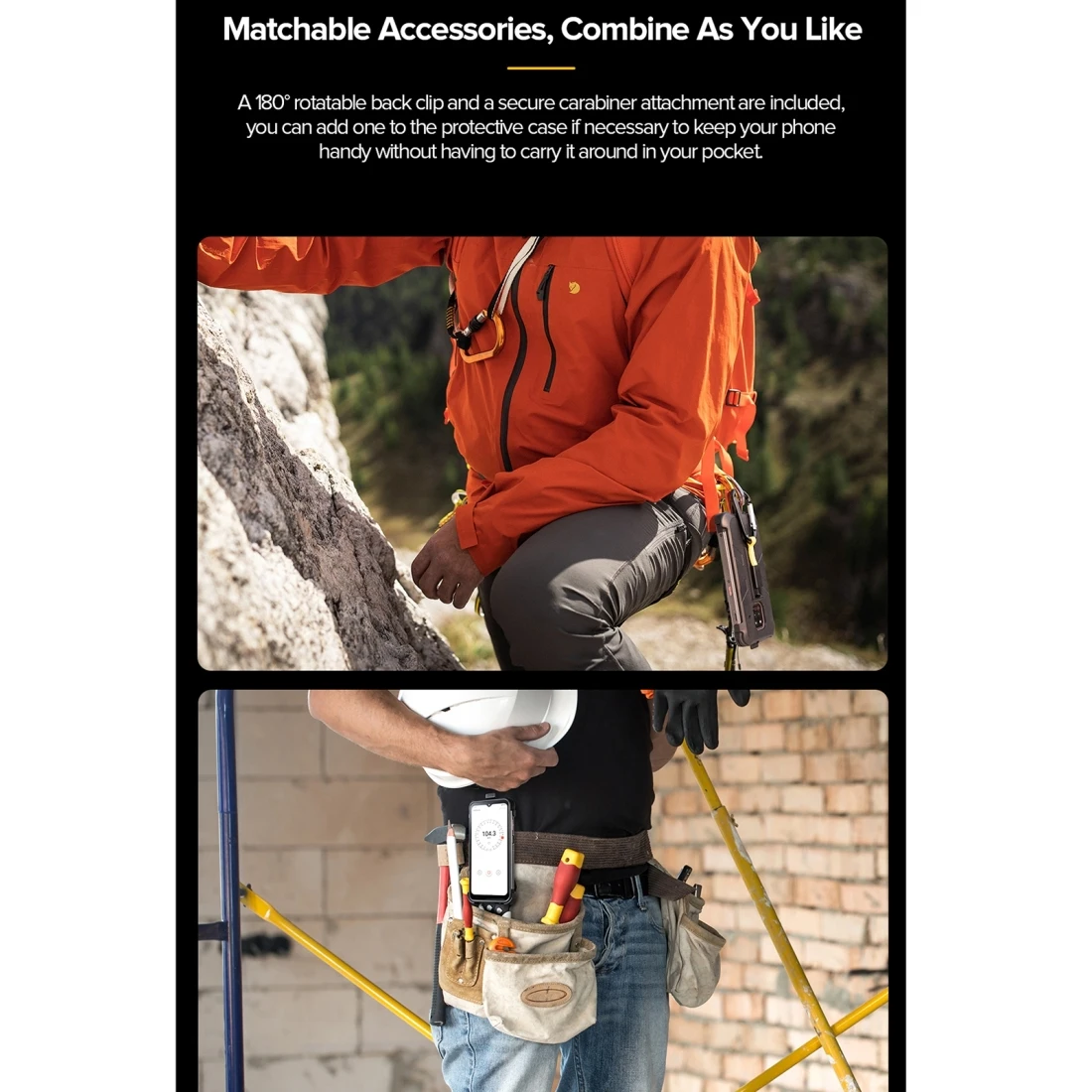 Защитный чехол Ulefone для задней панели телефона из ТПУ и поликарбоната Power Armor 14 15 Pro