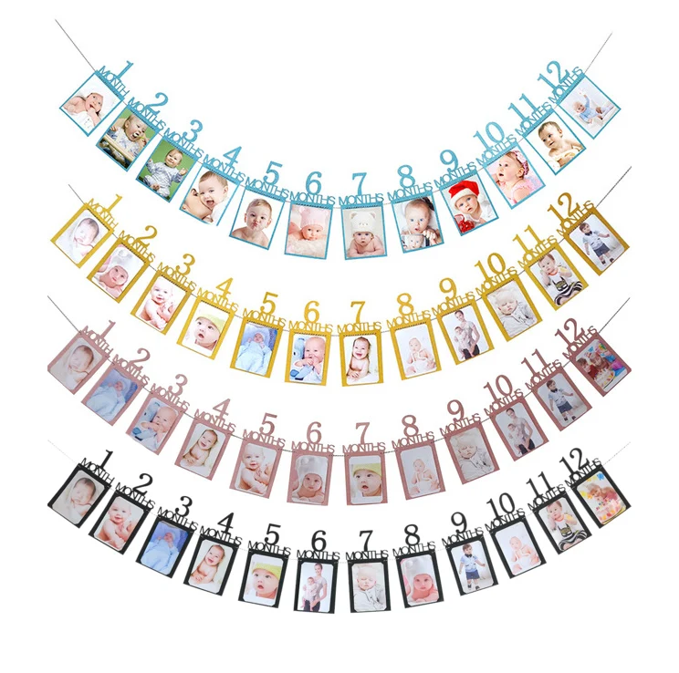 Детская Гирлянда для первого дня рождения с флагом на один год гирлянда