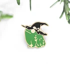 Волшебная Шляпа маленькие цветы эмалированная игла зеленая Милая мультяшная женская одежда лацкан рюкзак значок ювелирные изделия подарки для друзей