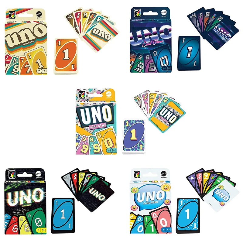 Mattel Games UNO легендарная серия карточных игр 50 годовщин десятилетняя винтажная