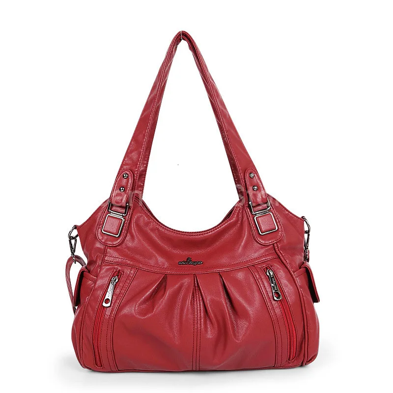 Cgmana Designer 2018 Famous Brand Washed Soft Leather Luxury Handbags High Quality Women Shoulder Bags | Багаж и сумки