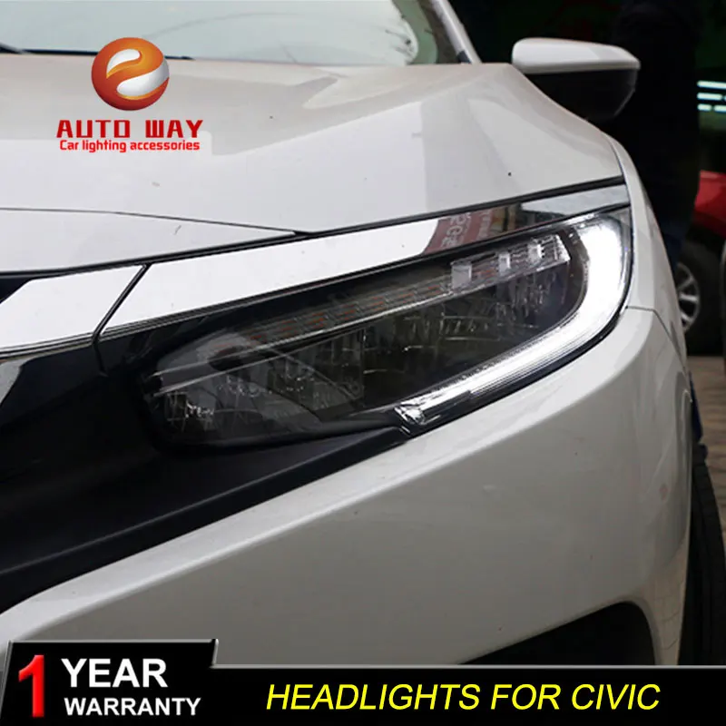 Автомобильный Стайлинг чехол для передней фары Honda CIVIC G10 MK10 Bugatti светодиодные