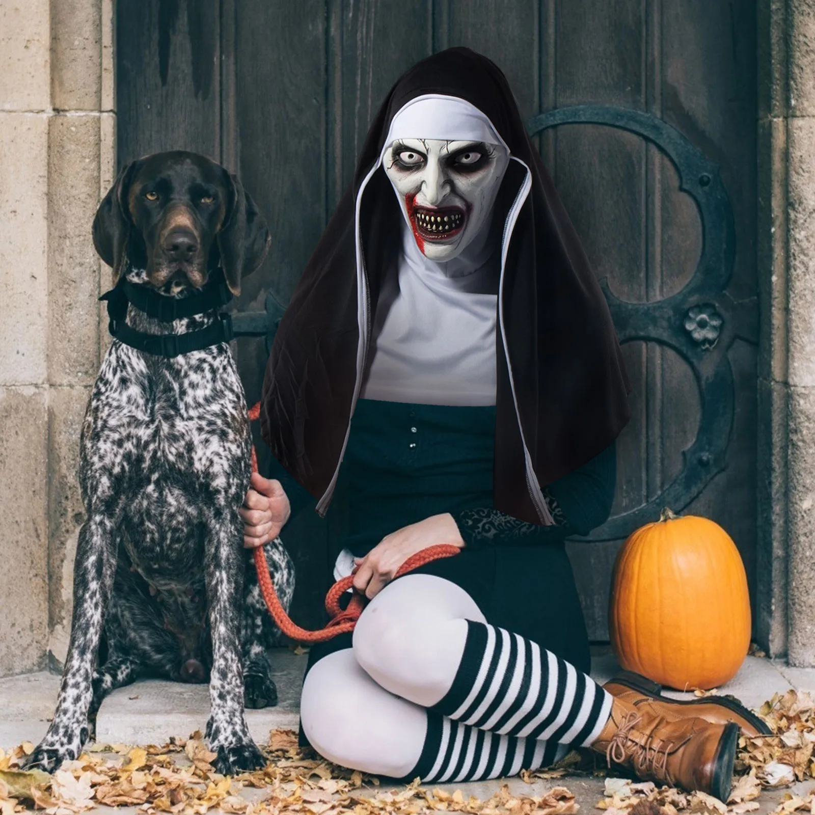 Хэллоуин маска монахини ужасные латексные маски косплей маскариллы валак для