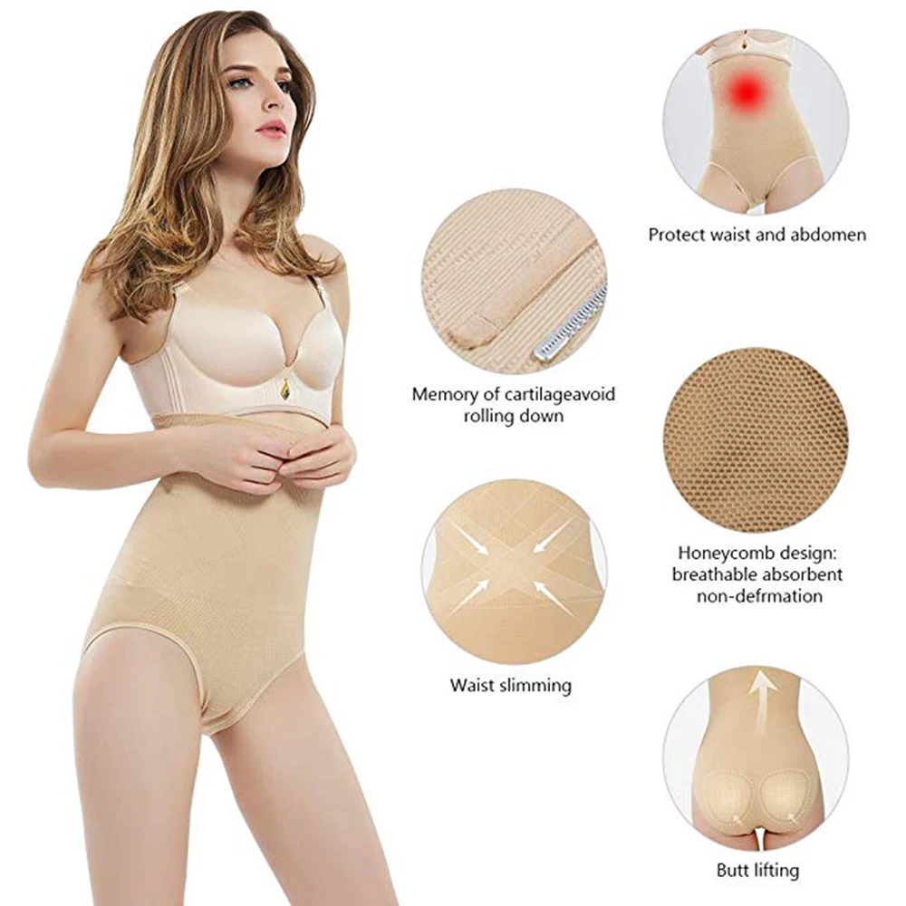 

High Waist Seamless Shaping Panties Breathable Body Shaper Stomach Slimming Tummy Control Shapewear Underwear Panty Shapers