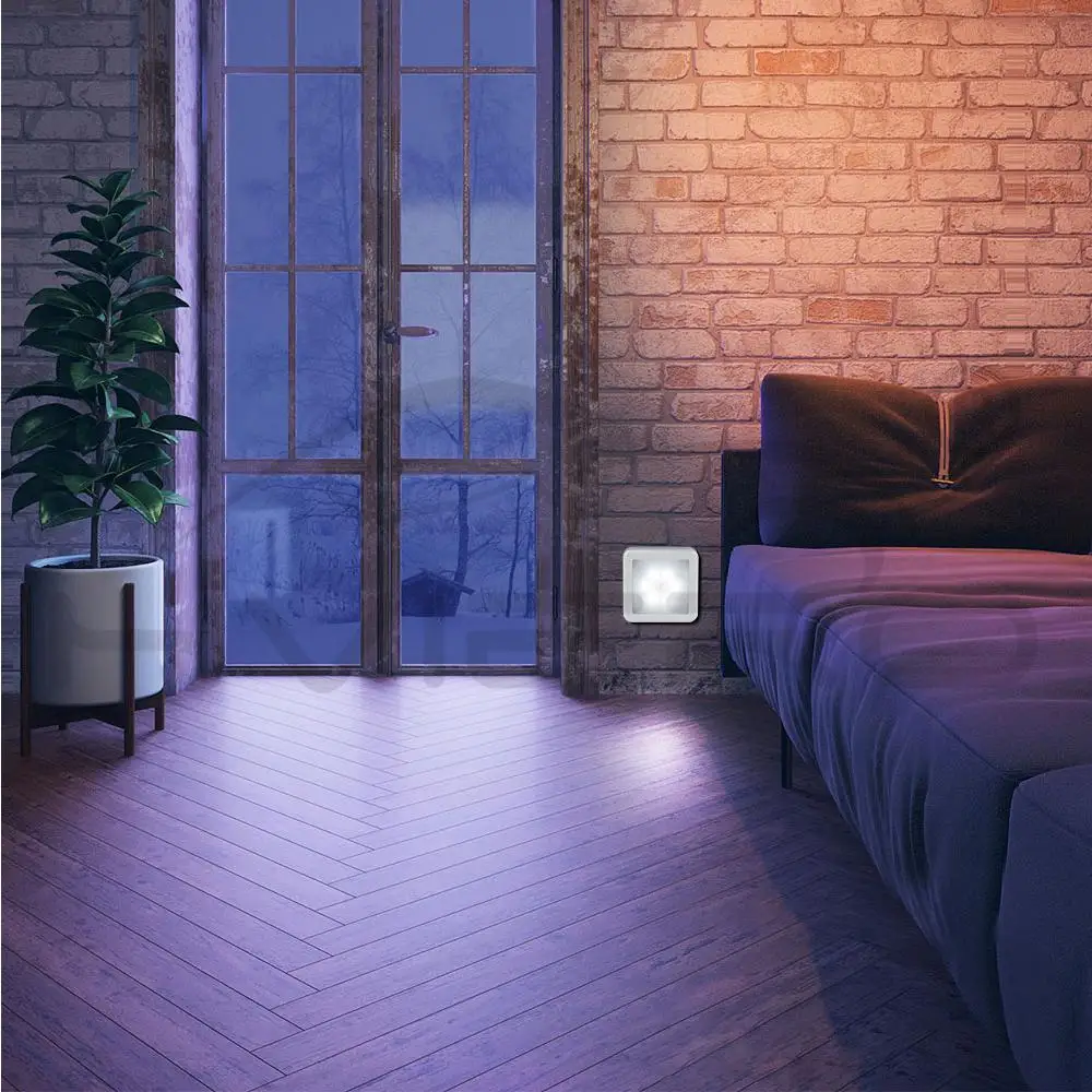 

1 Pcs Night Light Smart Motion Sensor LED Night Lamp Battery Operated WC Bedside Lamp For Room Hallway Pathway Toile Nightlight
