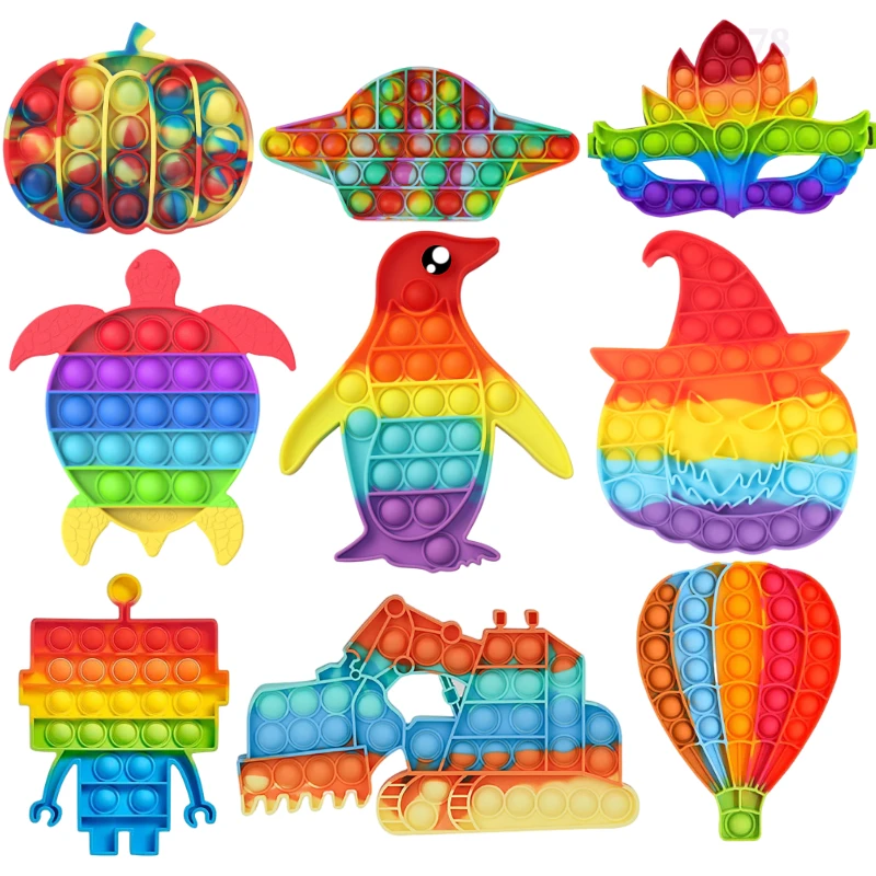 

Animal Poppet Fidget Toys for Children Adults Kawaii Figet Toy Kids Fun Push Bubble down Antistress toy Girls Boys Birthday Gift