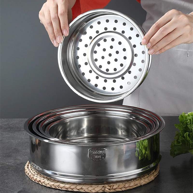 Stainless Steel Steamer Basket with Double Ear Rice Cooker Pot Steaming Grid for Dumplings Drain Kitchen Cooking Tools | Дом и сад