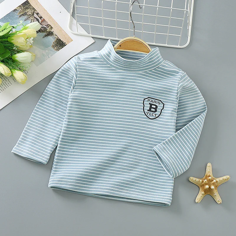 

6M-7Y Winter Self-Heating Velvet Thick Thermal Underwear Toddler Baby Boys Girls Clothing Tops Fashion T-shirts Boy Girl Clothes